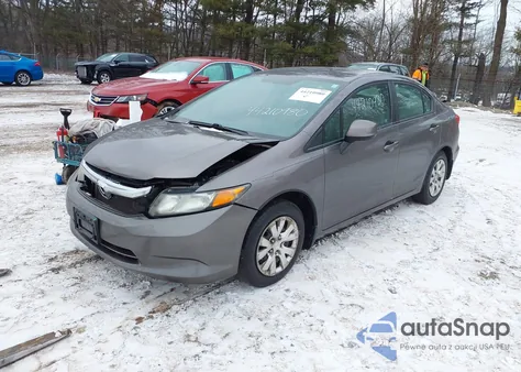 2012 Honda Civic Lx from USA, damaged, VIN 19XFB2F55CE083889